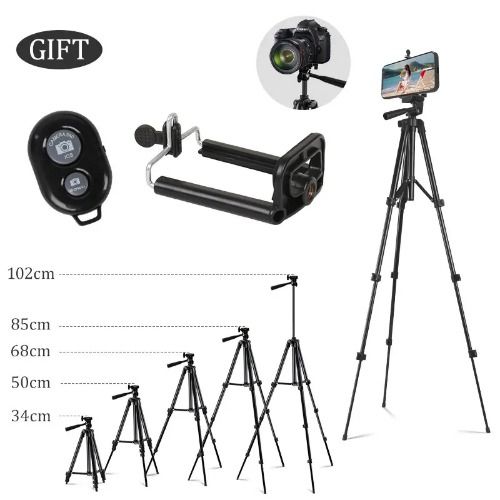 Generic Tripod Stand Adjustable Phone Camera Live Streaming Stand