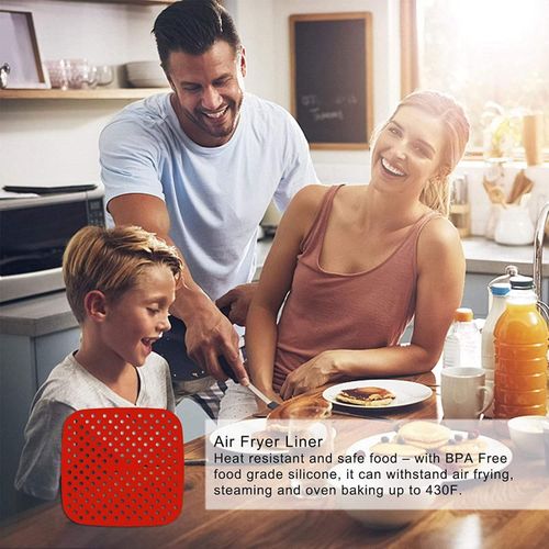 915 Generation Reusable Air Fryer Liners,Square Non-Stick Silicone