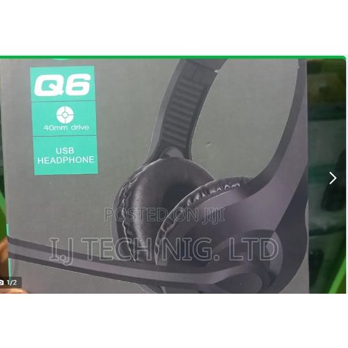 Generic TUCCI USB Wired Stereo Headphone With Microphone & Noise Cancellation-Q6