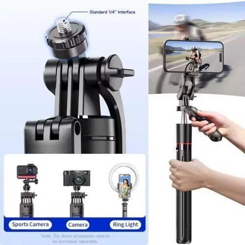 Generic F16 Ultra Long Selfie Tripod Stand with remote - image 3