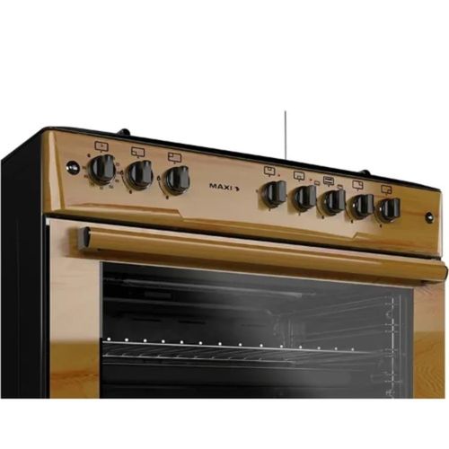 product_image_name-Maxi-90x60cm 4 Burner 2 Electric Plate Gas Cooker - Wood Tr-2