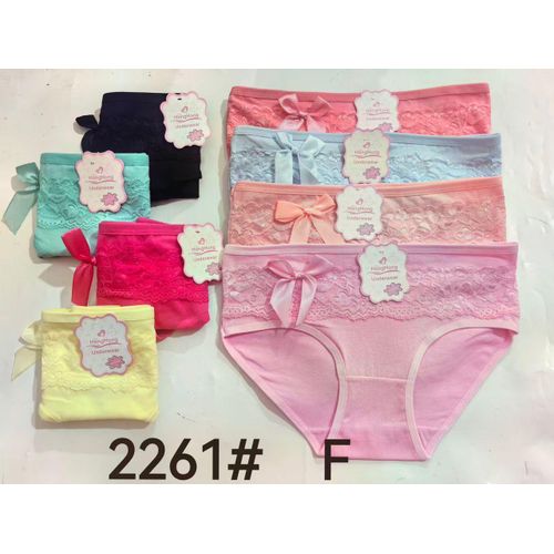 Fashion Women's panties with side bow 6 pink white blue