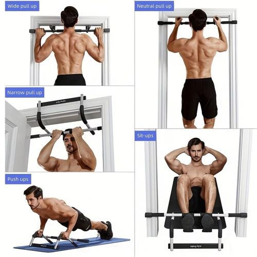 Generic Stainless Steel Pull-Up Bar - Easy Install, No-Drill Wall Mount - image 4