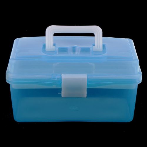 Generic Plastic Storage Case Removable Tray Carry Handle Home Art Craft  Tool