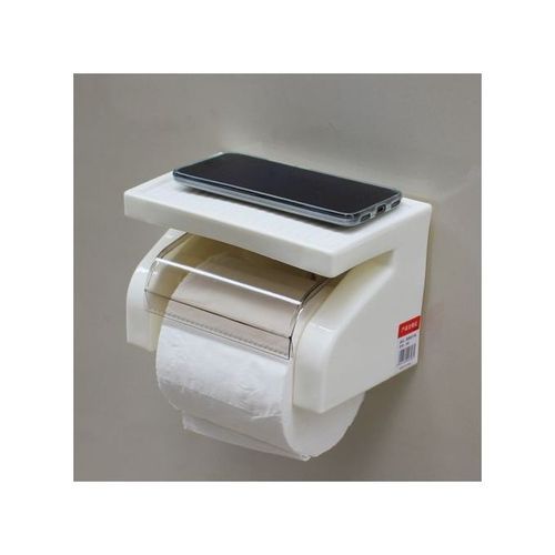 product_image_name-Generic-Toilet Roll Tissue Paper Holder -Double Pin Mounts -White-1