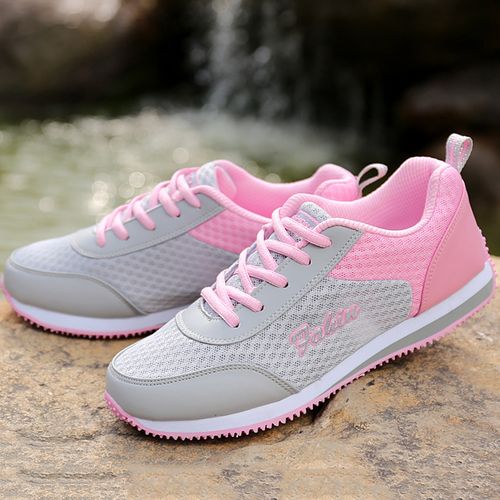 Fashion 958graypink New Woman Casual Shoes Breathable Women Sneakers Shoes Mesh Female Fashion Sneakers Women Chunky Sneakers Shoes Sapato Feminino OLD Jumia Nigeria