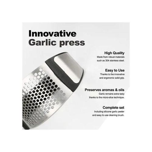 Generic Stainless Steel Garlic Press – Heavy Duty, Rust-Resistant Kitchen Tool - image 5
