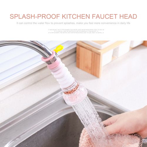 Faucet filter kitchen water-saving splash-proof shower with medical stone  retractable tap water purifier