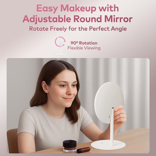 itel LED Makeup Mirror, 3-Level Brightness, Rechargeable, IMM-01 - image 3