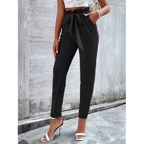 Amazon.com: Womens Black Dress Pants Work Business Pants Tummy Control  Office Straight Leg Professional Petite 29