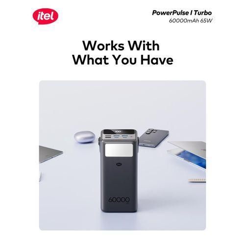 product_image_name-itel- PowerPulse Turbo A1990 PowerBank 60000mAh 65W Fast Charging Laptop Compatibility-7