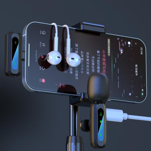 Generic Suitable for Typec and Ligthing J3 wireless lavalier microphone live microphone -2pcs - image 2