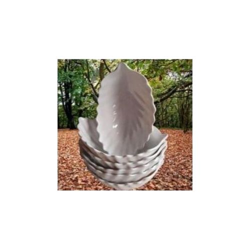 product_image_name-Generic- 6 PIECES CERAMIC CURVED LEAF SHAPED PLATE UNBREAKABLE-2