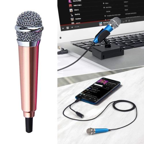 Brand New Mini Karaoke Condenser Microphone for Cellphone/Tablet/Laptop/PC  Mini Wired Karaoke Microphone
