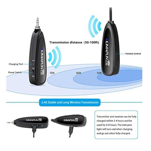 Generic kimafua Wireless Microphone Lavalier Lapel Microphone Interview Microphone for iPhone Android Phone iPad DSLR PC Laptop Youtube Live - image 2