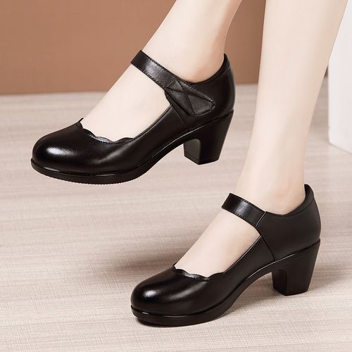2022 New Black High Heels Shoes Women Pumps Fashion Patent Leather Platform  Shoes Woman Round Toe Mary Jane Shoes Mujer | Fruugo BH