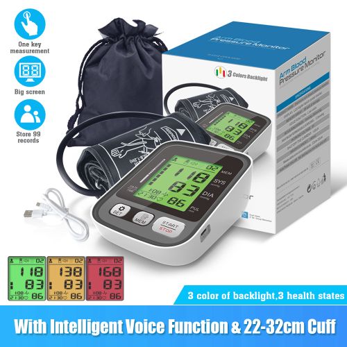 Large Cuff Easy@Home Digital Upper Arm Blood Pressure Monitor, 3-Color