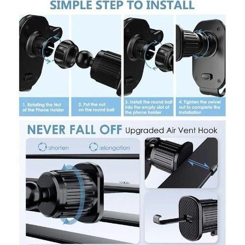 Generic Air Vent Car Phone Holder – Adjustable Mount, Secure Grip, Hands-Free Driving - image 3