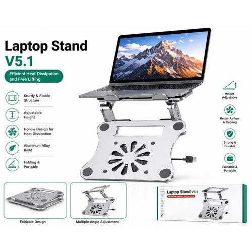 Generic Laptop Stand V5.1 – Adjustable Foldable Aluminum Laptop Stand