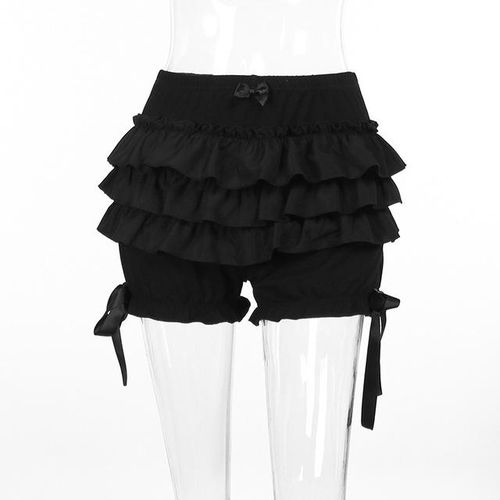 Gothic Women's Mini Pleated Skirt - Black, Dark In