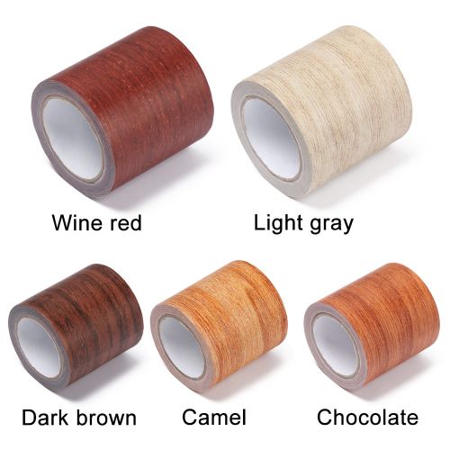 5M/Roll Realistic Wood Grain Repair Adhensive Duct Tape Floor Furniture  Renovation Skirting Line Sticker Home Decoration