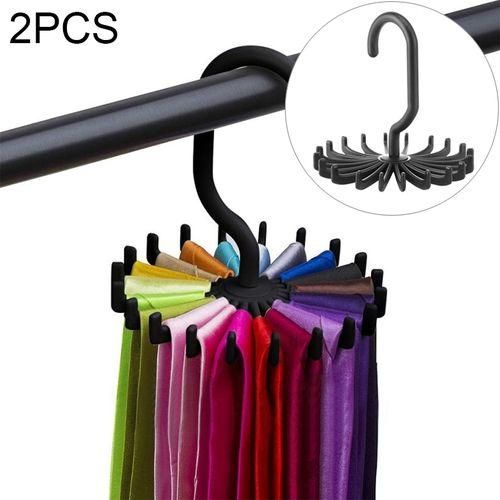 Generic 2 PCS 20 Claws 360 Degree Rotatable Tie Rack Belt Scarf Hanger  Holder, Size: SBlack | Jumia Nigeria