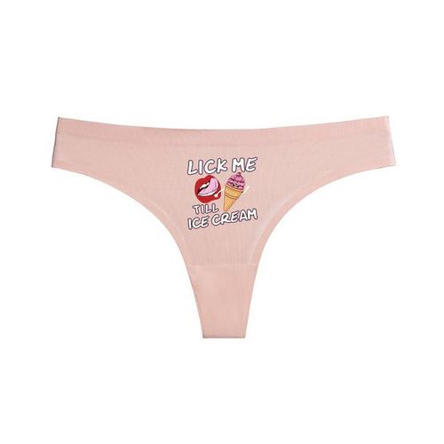 Generic Rainbow Icecream Funny Suck Me Letters Women's Underwear Girls Sexy  Oversize Underwear For Women Lovely Seamless Intimates Brief