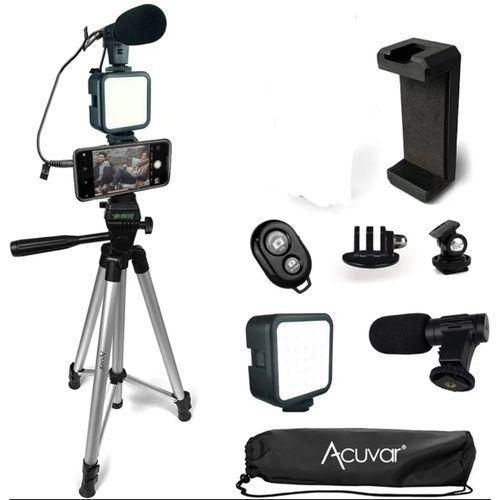 Generic Vlogging Kit Potable Handheld Gimbal Phone Stabilizer With Height Adjustable Tripod - image 2