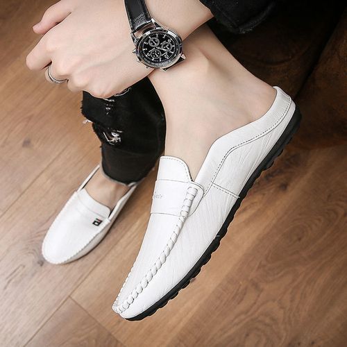 Fashion Mens Casual Half Shoes Party Footwear-Black Half Shoe For
