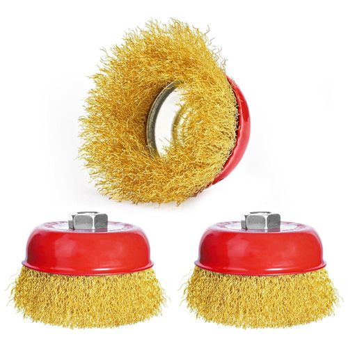 product_image_name-Generic-4" Wire Wheel Brush for Angle Grinder Non-Twisted Brass Wire Cup Brush for Drill Ideal for Removing Rust, Corrosion, Paint-4