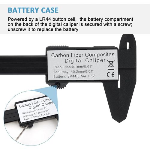 Generic Digital Caliper, 0-6" Calipers Measuring Tool - Electronic Micrometer Caliper with Large LCD Screen, Auto-Off Feature - image 7