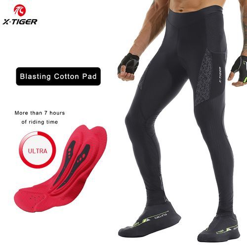 Generic 5D Padded Road Bike Long Legging Tights With 2-Pockets For Outdoor  Riding Bicycle Cycling Pants