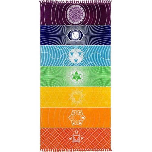 Generic 1pcs Tassels Single Rainbow Chakra Tapestry Towel Mandala Boho Stripes Travel Yoga Mat Tapestry Jumia Nigeria