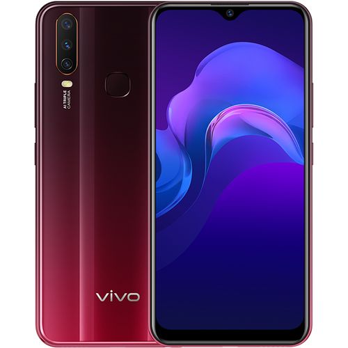 Y12 6.35" HD+ 3GB RAM, 64GB ROM, Front Camera 8MP, Triple Rear Camera 13/8/2 MP, Dual SIM, 5000mAh - Burgundy Red