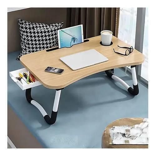 Generic Adjustable Foldable Laptop & Bed Side Table With Drawer - image 2
