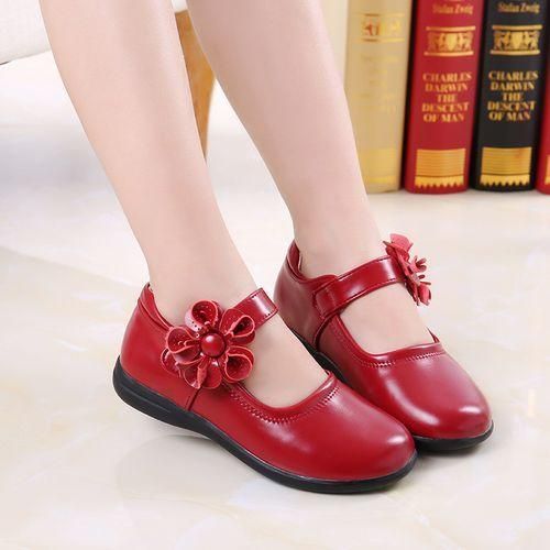 Girls red school shoes store