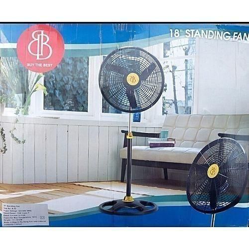 Generic BB 18" Inch Standing Fan Ventilator- Big Coil + free gift