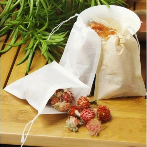 Generic Empty Tea Bags – Disposable Drawstring Filter Bags for Tea, Herbs & Spices - 5cm by 7cm - image 2