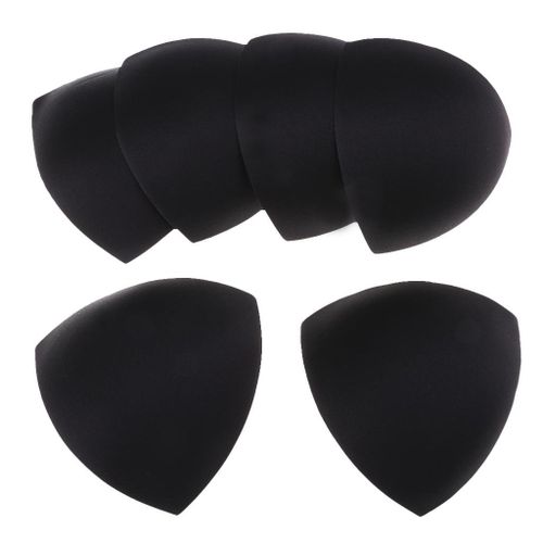 3 Pairs Black Triangle Removable Cups Inserts for Bra Pads 