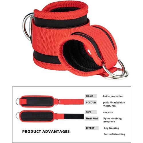 Generic Ankle Strap for Cable Machine, 1 Pair Ankle Bands for Working Out Ankle Cuffs - image 8