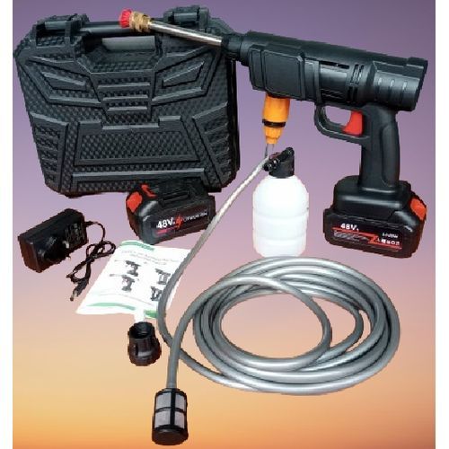 product_image_name-Generic-Multifunction Rechargeable Cordless High Pressure Car Washer With Two(2) Batteries Of 48 Volts { Can Be Used To Wash Any Type Of Vehicles, Motorcycle, Bicycle,Also Serve As Domestic Functions At Home By Using It To Wash Window Net & Glass- 2 BATTERIES-8