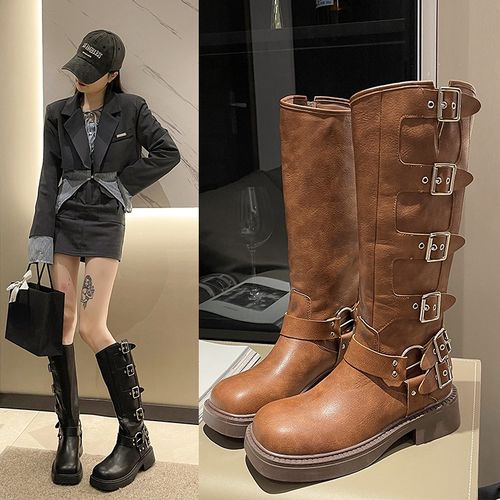Generic Woman Boots Knee High Platfrom Studded Spring Summer Knight | Jumia  Nigeria