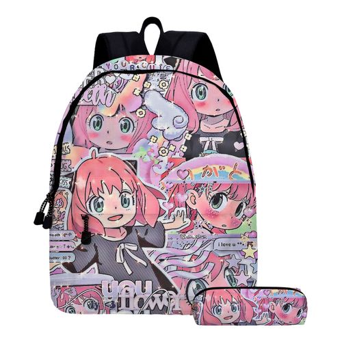 Backpack Unisex Printed Backpacks,Large Capacity Anime College Travel 16  Inch Backpack for Girls
