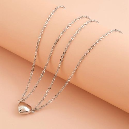 Fashion 2Pcs/set Magnetic Couple Necklace Friendship Heart Pendant Wish  Stone Distance Faceted Charm Necklace Women Valentine s Day Gift | Jumia  Nigeria