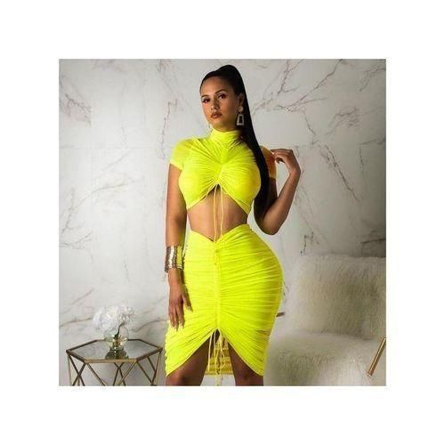 Neon yellow 2 piece set shop