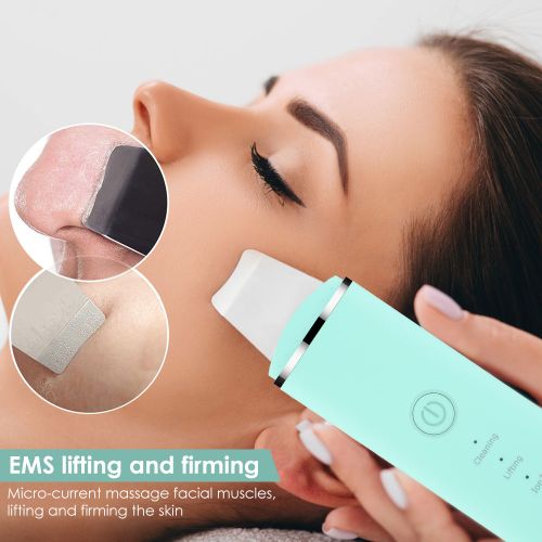 Generic Ultrasonic Scrubber Machine Micro-current Ion Facial Skin Lifting  Pore Cleaning Facial Cleaning Device Beauty