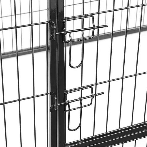 LASA Foldable Pet Playpen with Panels - Black - image 5