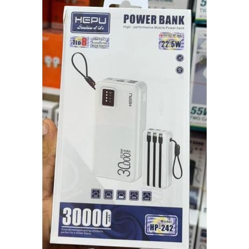 product_image_name-Generic-30000 MAh High Capacity Power Bank + Inbuilt Cable-1