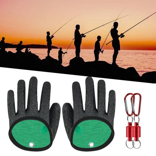 Generic Fishing Gloves Black Aluminum Hook