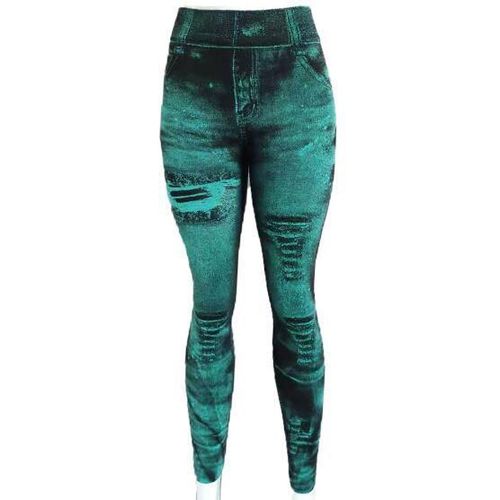 Generic Women 2022 Imitation Distressed Denim Jeans Leggings